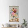 Boho Floral Vase Wall Hanging Hand Painted Design, thumbnail 2 of 5