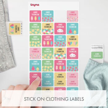 Personalised Tropical Design Kids Name Labels Pack 144 Labels, 4 of 5