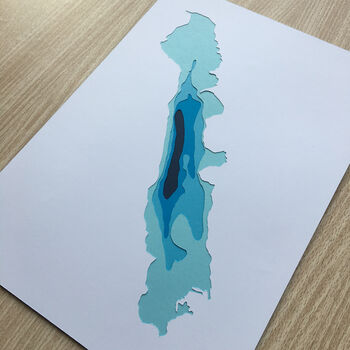 Bassenthwaite Water Bathymetric Map, 6 of 7