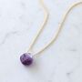 Amethyst Teardrop February Birthstone Necklace, thumbnail 4 of 6