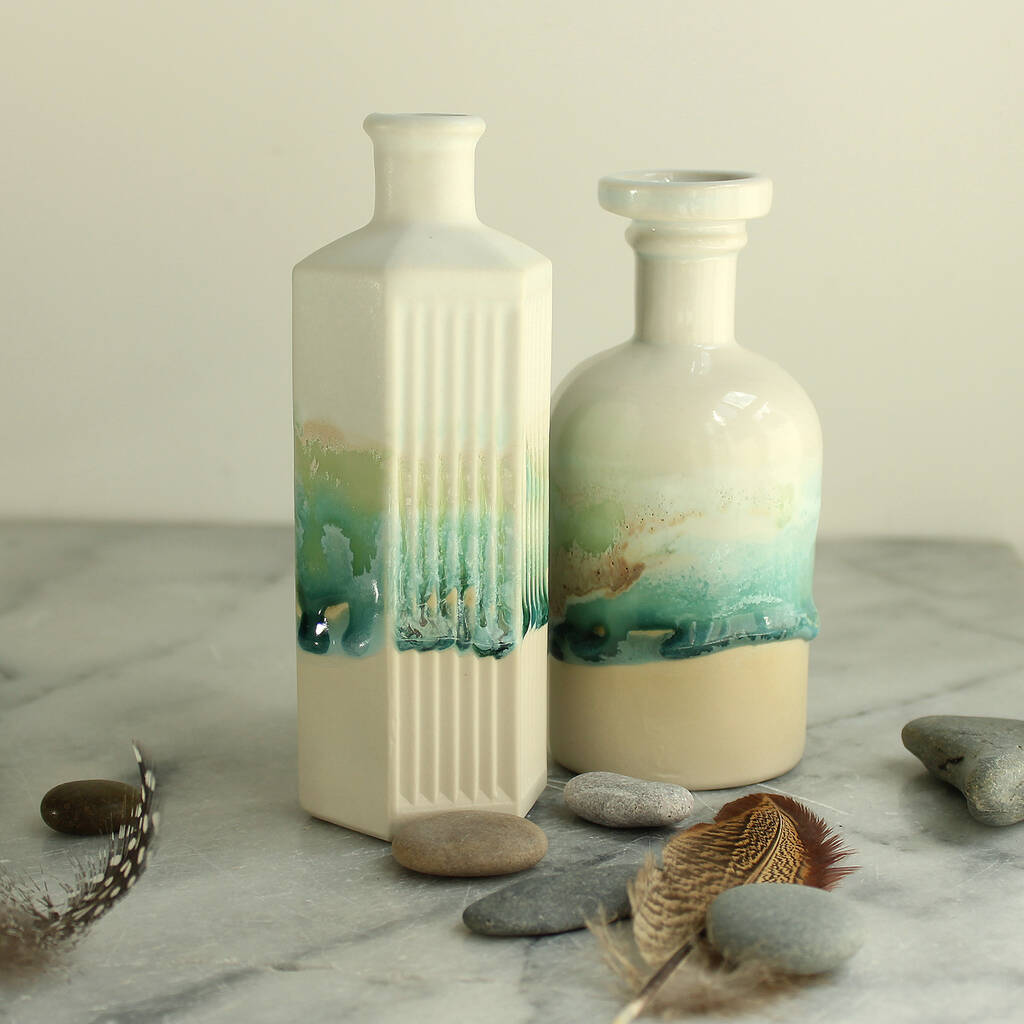 Handmade Ceramic Bottle Vases By Helen Rebecca Ceramics