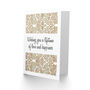 Wishing Love And Happiness Art Nouveau Floral Wedding Card, thumbnail 2 of 4