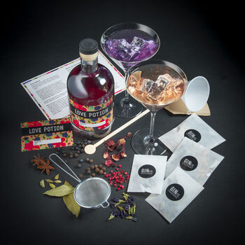 Make Your Love Potion Coloured Gin, Makes Two Bottles, 4 of 5