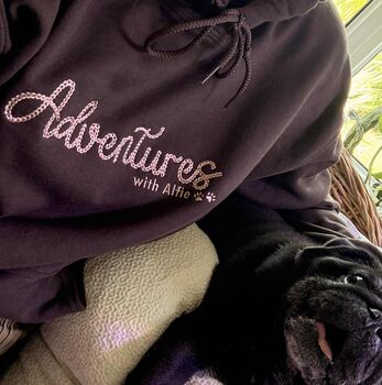 Personalised Dog Adventure Walking Hoodie, 3 of 3