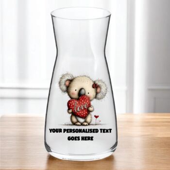 Personalised Whimsical Valentine Anniversary Love Animals Vase, 7 of 8