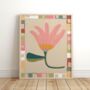 Pink Bohemian Flower Print, thumbnail 1 of 2