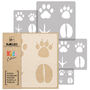 Reusable Stencils Five Pcs Paw Tracks With Brushes, thumbnail 2 of 5