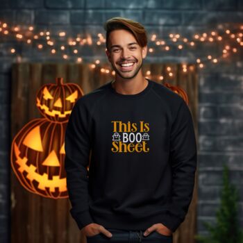 This Is Boo Sheet Funny Halloween Sweatshirt, 5 of 6