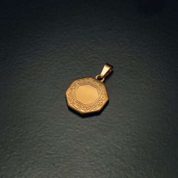 Gold Plated Octagon Steel Pendant Necklace For Men, Mens Necklace, 7 of 12