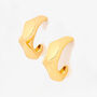 Nami 18 K Gold Plated Hammered Earrings, thumbnail 4 of 5