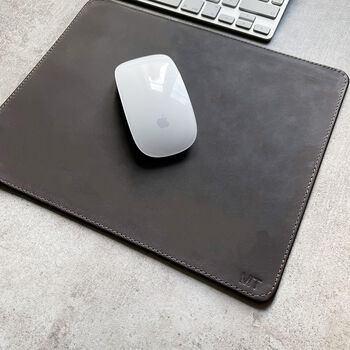 Personalised Monogram Leather Mouse Pad, 2 of 4