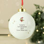 Personalised Little Robin Initial Bauble, thumbnail 2 of 4