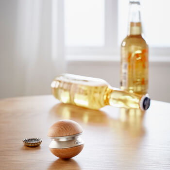 Smooth Solid Beech Wood High Quality Bottle Opener, 2 of 5