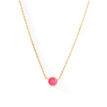 Gold Plated Neon Enamel Necklaces, 3 of 7
