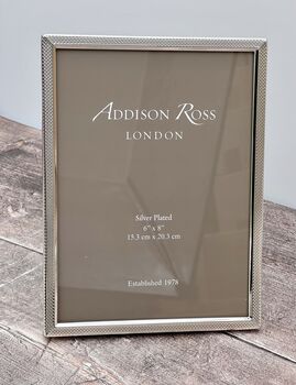 Addison Ross Silver Plated Dashed Border Photo Frame, 2 of 3