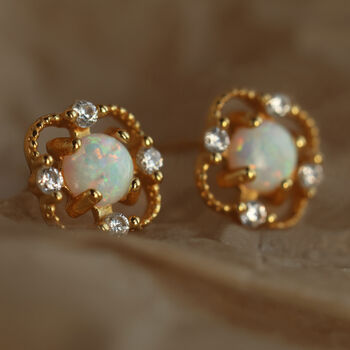 Victorian Opal Stud Earrings, 2 of 8