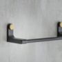 Black Steel Towel Racks In Small And Gold, thumbnail 2 of 2