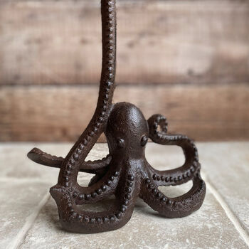 Ozzy Octopus Cast Iron Loo Roll Holder, 3 of 6