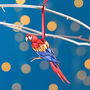 Macaw Parrot Christmas Tree Decoration, thumbnail 1 of 4