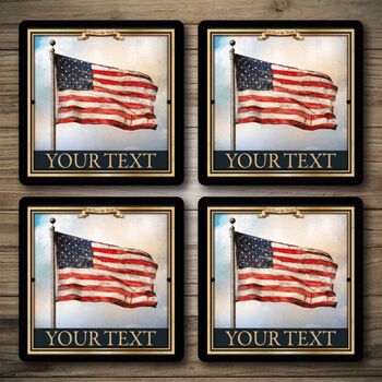 Personalised Bar Runner And Coasters Old Glory, 2 of 8