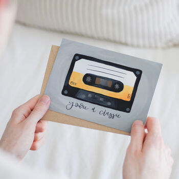 'You're A Classic' Retro Cassette Tape Birthday Card, 2 of 2