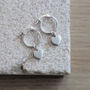 Heart Charm Hoop Earrings, thumbnail 7 of 12