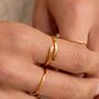 Parallel Layering Minimal Gold Ring, thumbnail 1 of 4