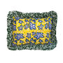 Yellow Floral Frill Ruffle Cushion Cover, thumbnail 2 of 3