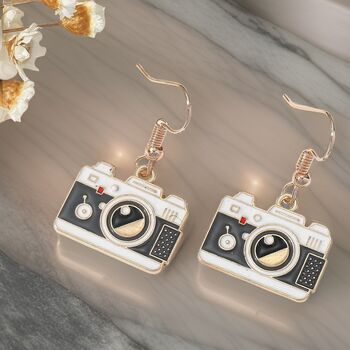 Photography Retro Camera Earrings Gift, 4 of 4