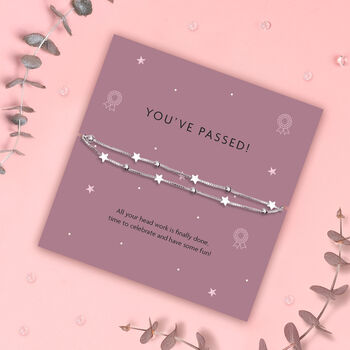 You Passed Layered Stars Congratulations Bracelet, 2 of 6