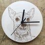 Laser Etched Pet Portrait Wall Clocks, thumbnail 9 of 9