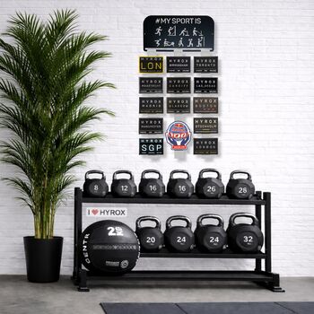 Hyrox Patch Display | Black Metal | Wall Mounted Race Finisher Patch Holder, 3 of 7