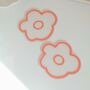 Flower Floral Transparent Coasters Pink And Yellow, thumbnail 4 of 4