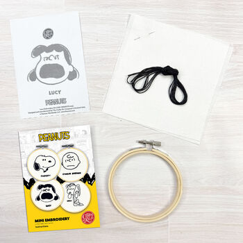 Peanuts Lucy Mini Embroidery Kit, 5 of 5