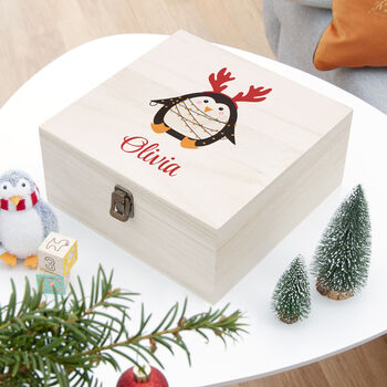 Personalised Festive Penguin Christmas Eve Box, 7 of 12