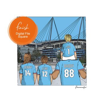 Manchester City Personalised Etihad Stadium Print, 3 of 9