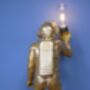 Large Gold Scuba Diving Monkey Lamp, thumbnail 3 of 3