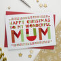 Wonderful Mum, Mummy Or Mother Christmas Card, thumbnail 1 of 3