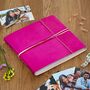 Distressed Coloured Three String Leather Photo Album, thumbnail 3 of 10