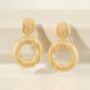 Gold Plated Selena Statement Dangle Earrings, thumbnail 1 of 3