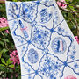 Personalised Blue And White Tile Print Scarf, thumbnail 2 of 7