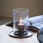 Cylo Antique Brass And Hammered Glass Candle Hurricane, thumbnail 1 of 7