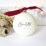 Personalised Name Glass Christmas Bauble, thumbnail 2 of 4