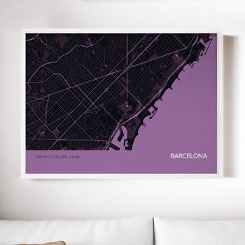 Personalised Barcelona City Street Map Print, 6 of 10