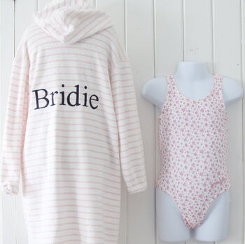 Personalised Hooded Cover Up, Swim Robe, Beach Dress, 11 of 11