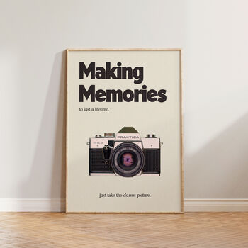 Retro Making Memories Film Camera Wall Print, 2 of 8