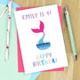 Personalised Mermaid Birthday Card, thumbnail 1 of 2