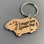 I Piggin Love Guinea Pigs Keyring. Can Be Personalised, thumbnail 8 of 9