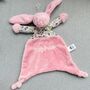 Personalised Beige Floral Bunny Comforter Blanket, thumbnail 2 of 6
