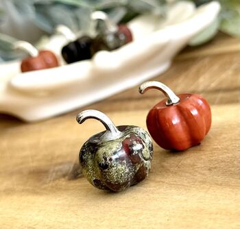 Miniture Natural Stone Halloween Pumkin Decoration, 3 of 3